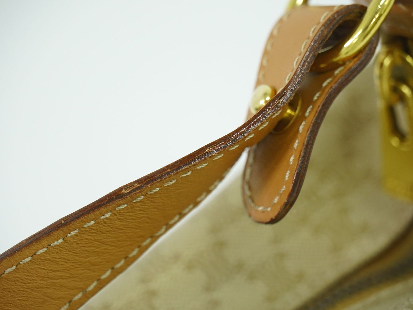 CELINE マカダム ハンドバッグ ベージュ