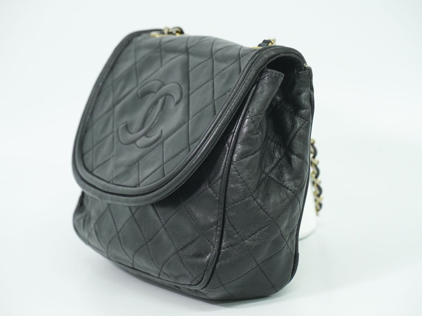 CHANEL ココマーク マトラッセ ショルダーバッグ ブラック