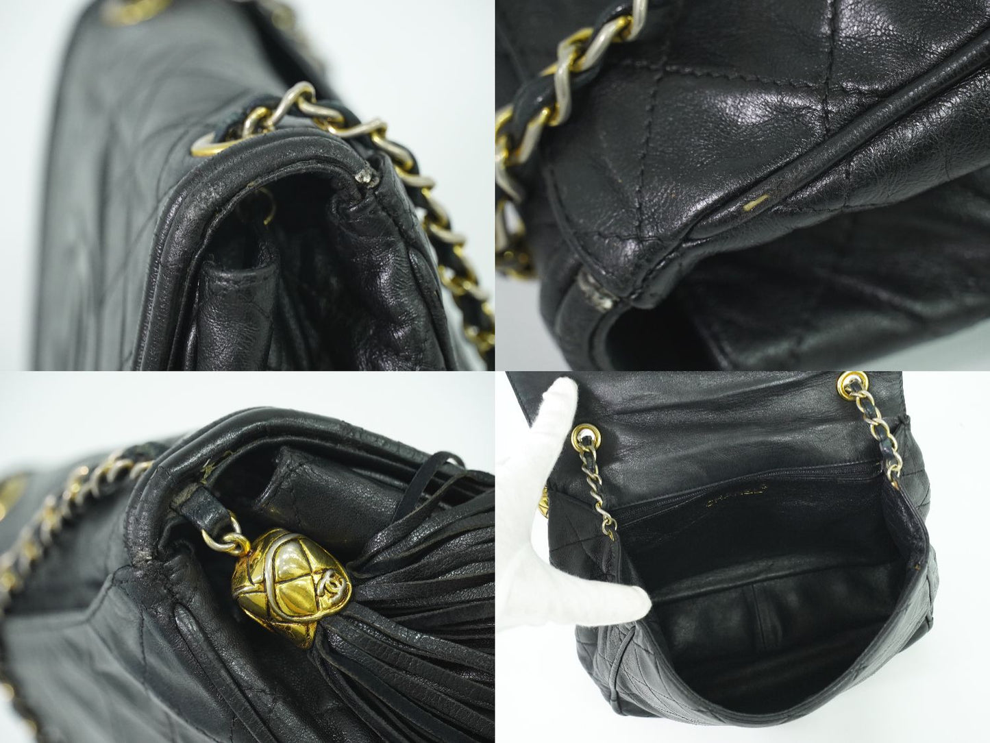 CHANEL ココマーク マトラッセ ショルダーバッグ ブラック