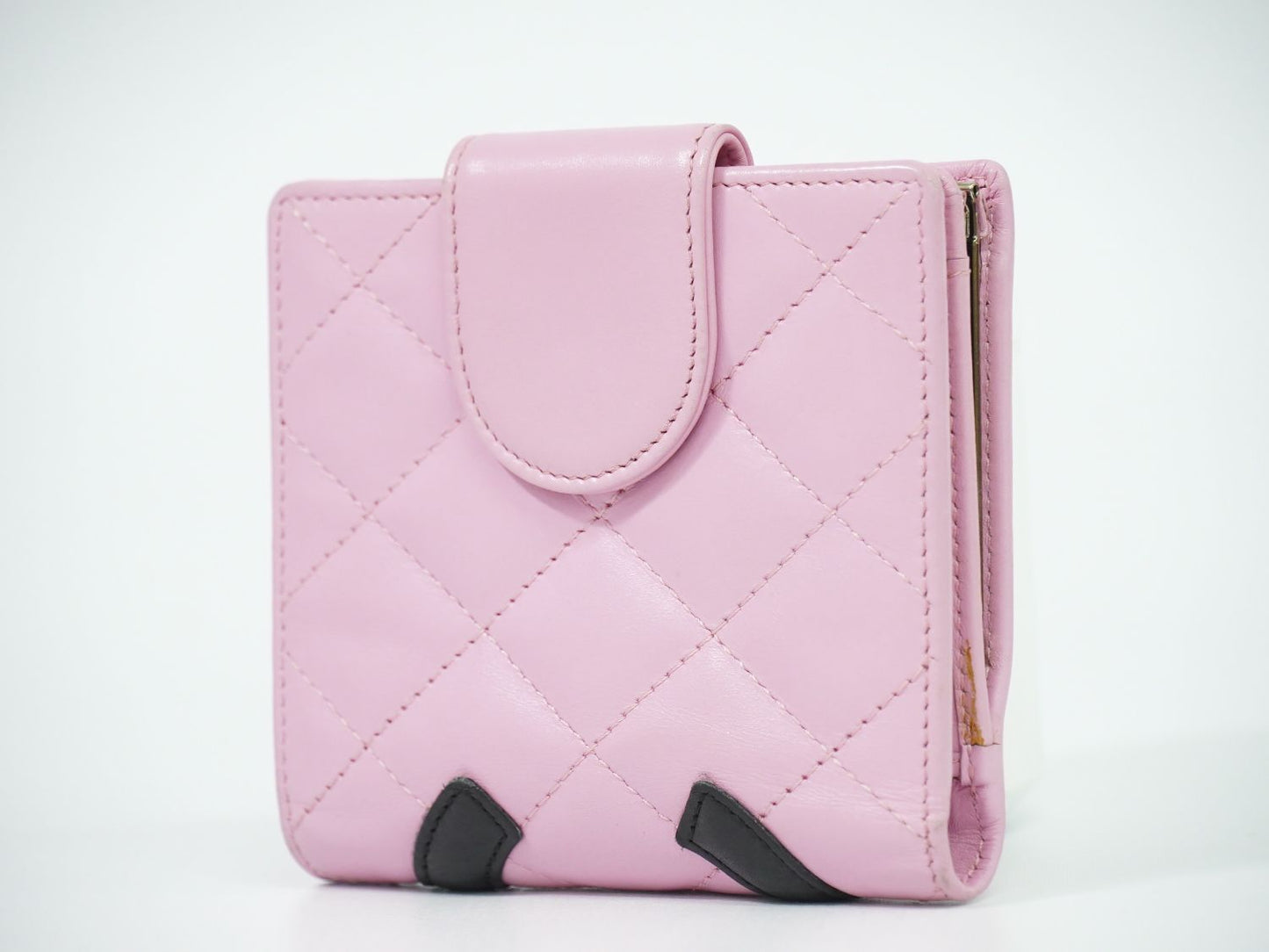 CHANEL ココマーク カンボンライン 折財布 ピンク