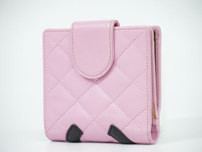 CHANEL ココマーク カンボンライン 折財布 ピンク