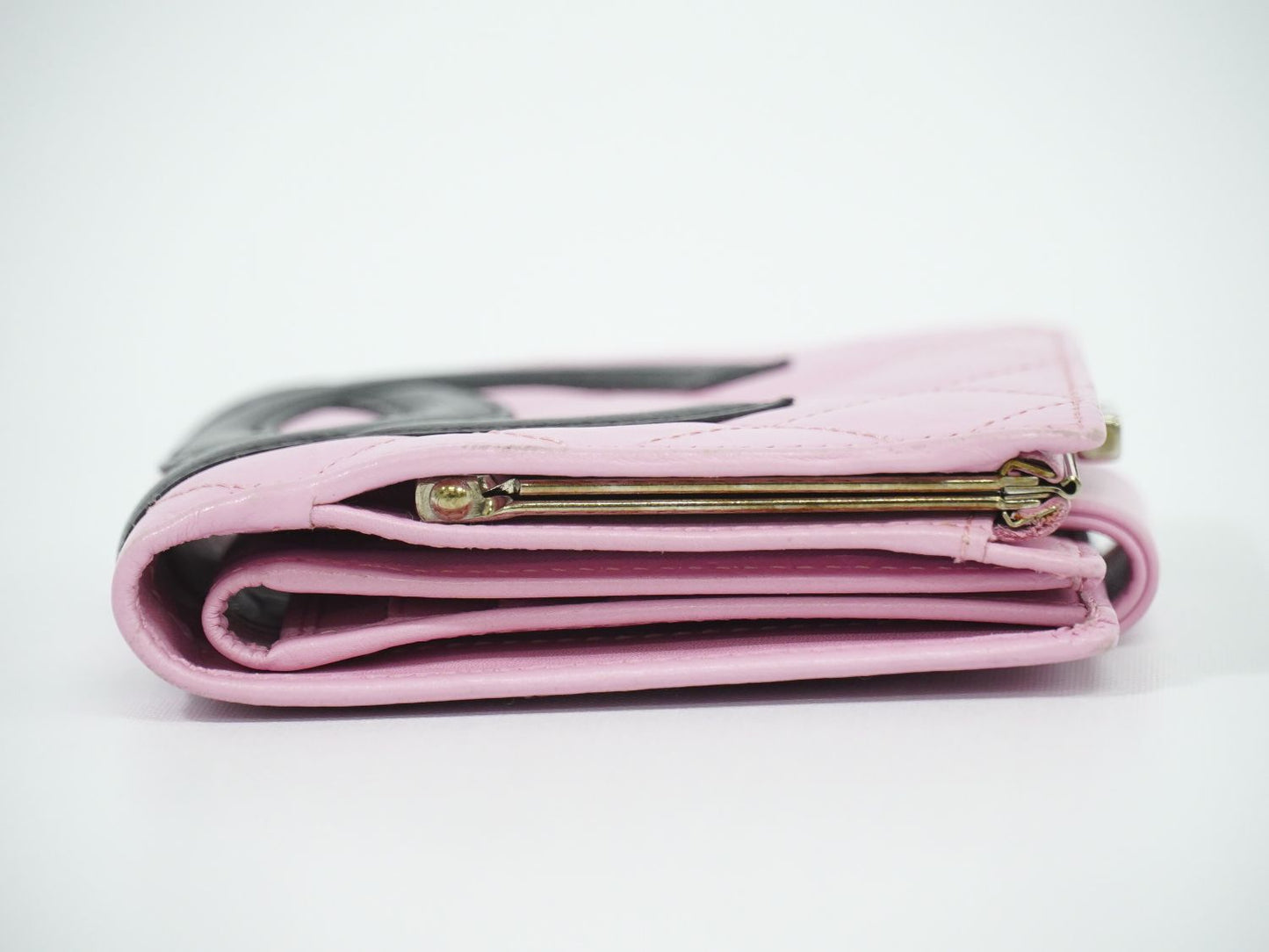 CHANEL ココマーク カンボンライン 折財布 ピンク