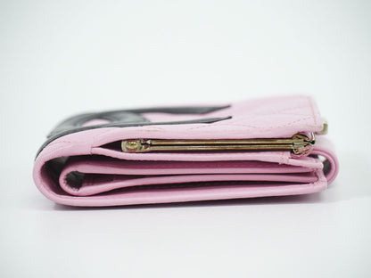 CHANEL ココマーク カンボンライン 折財布 ピンク