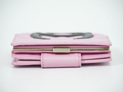 CHANEL ココマーク カンボンライン 折財布 ピンク