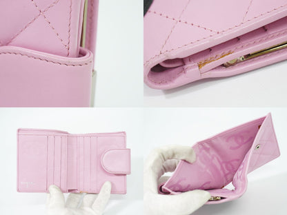 CHANEL ココマーク カンボンライン 折財布 ピンク