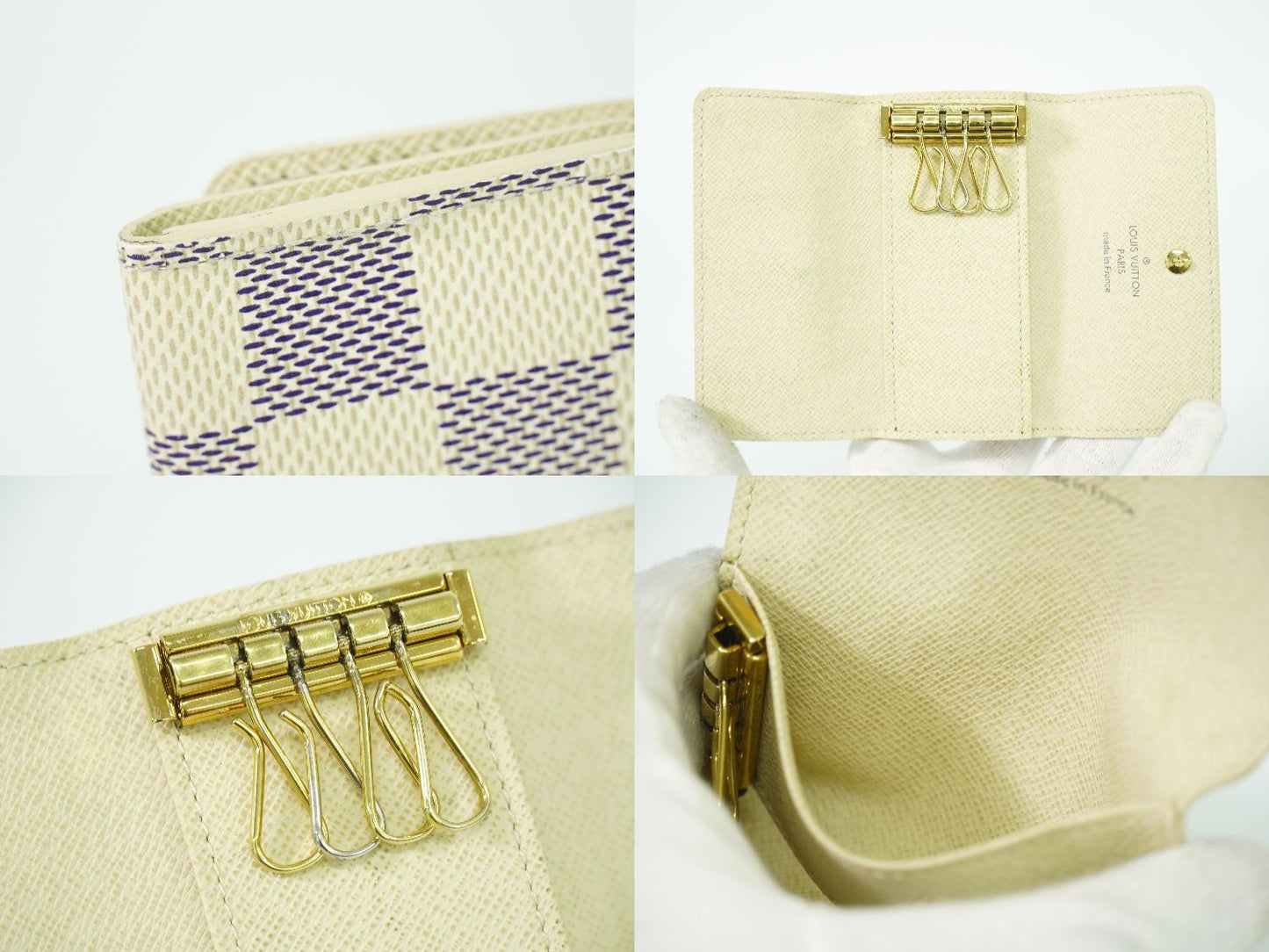 LOUIS VUITTON ミュルティクレ 4 ダミエ アズール キーケース 4連 N60020
