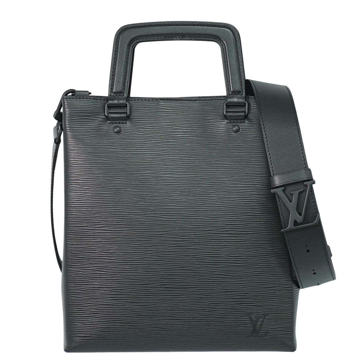 LOUIS VUITTON サックプラ フォールド エピ レザー 2WAY ショルダーバッグ ノワール M58497