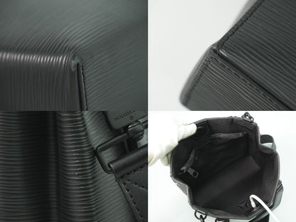 LOUIS VUITTON サックプラ フォールド エピ レザー 2WAY ショルダーバッグ ノワール M58497