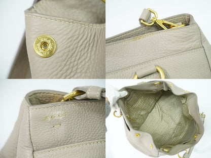 PRADA 2WAY ショルダーバッグ グレージュ BR4393