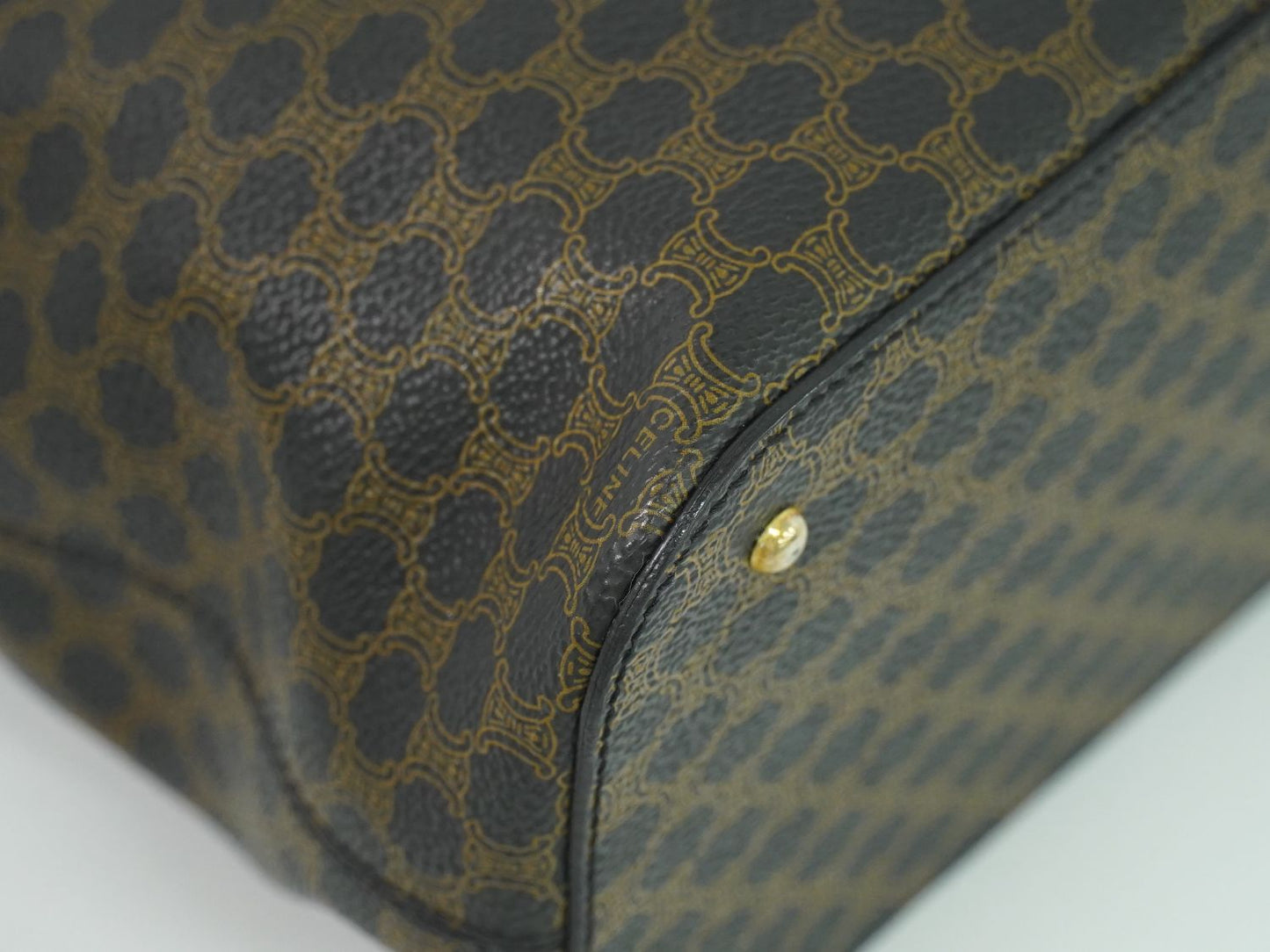 CELINE マカダム トートバッグ ブラウン ブラック