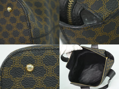 CELINE マカダム トートバッグ ブラウン ブラック