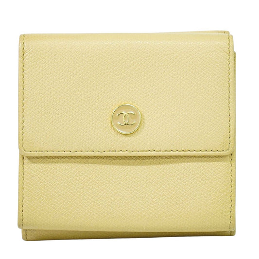 CHANEL ココマーク ココボタン 折財布 ベージュ