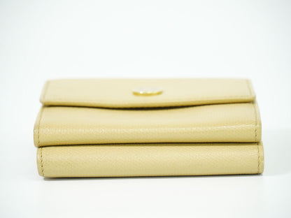 CHANEL ココマーク ココボタン 折財布 ベージュ