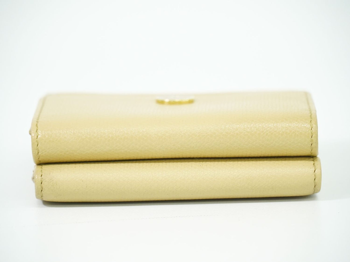 CHANEL ココマーク ココボタン 折財布 ベージュ