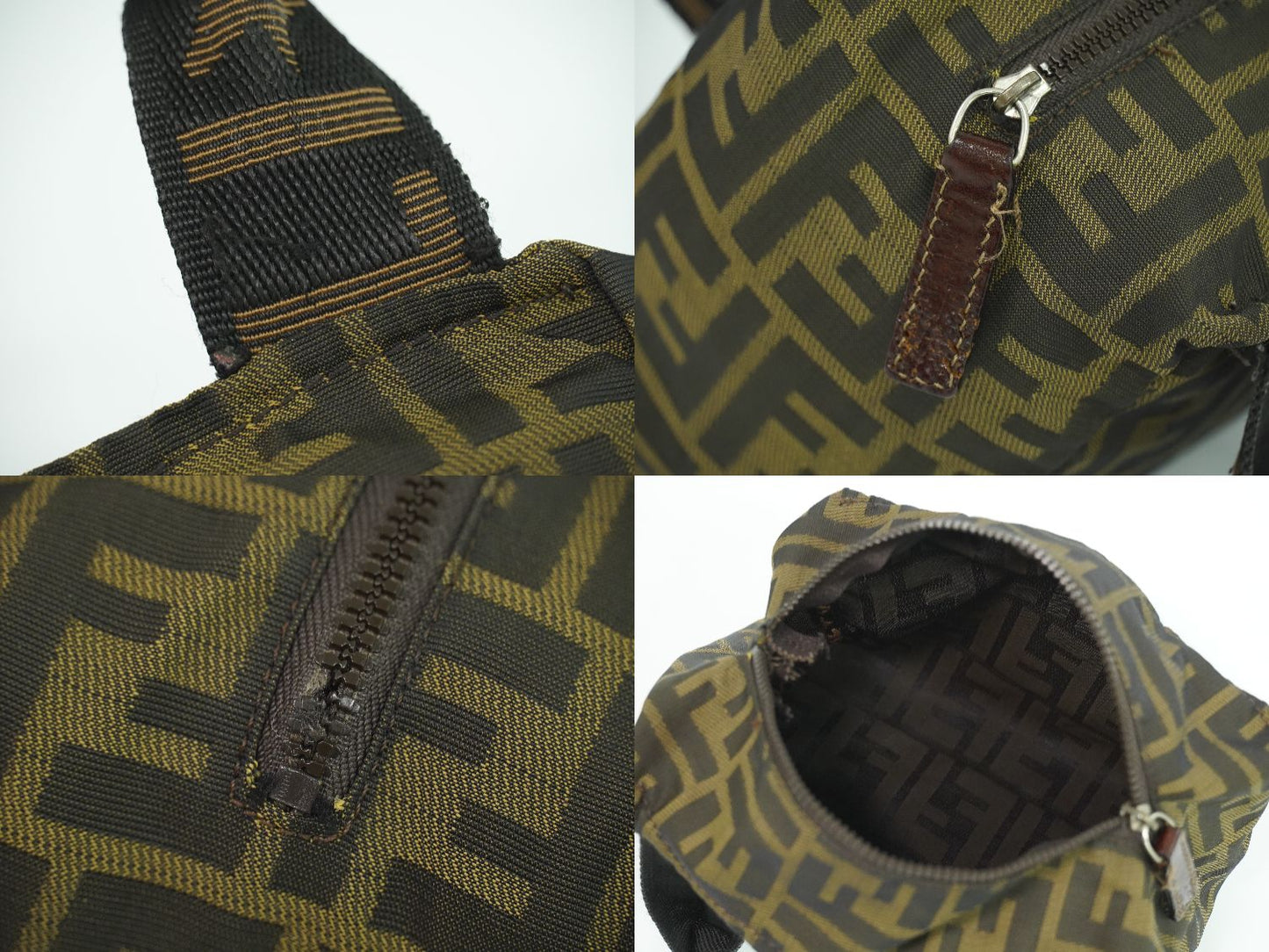 FENDI ズッカ ハンドバッグ ブラウン