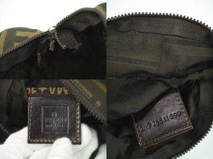 FENDI ズッカ ハンドバッグ ブラウン