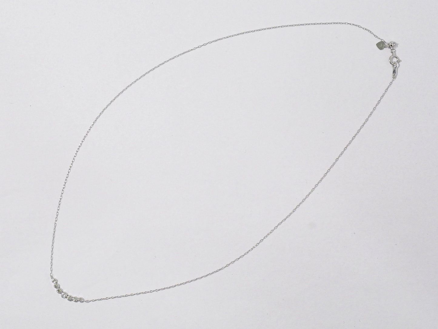 ダイヤモンド 0.17ct K18 WG ネックレス