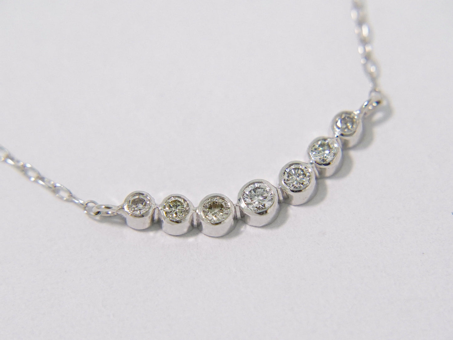 ダイヤモンド 0.17ct K18 WG ネックレス