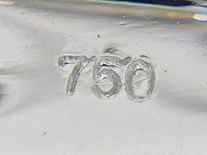 クリソベリル 3.08ct ダイヤモンド 0.38ct 750 18K WG リング 14.5号 グレー