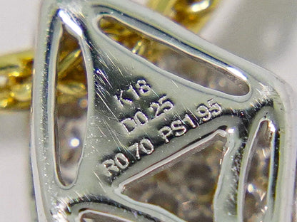 ピンクサファイア 1.95ct ルビー 0.70ct ダイヤモンド 0.25ct 750 K18 YG WG ネックレス