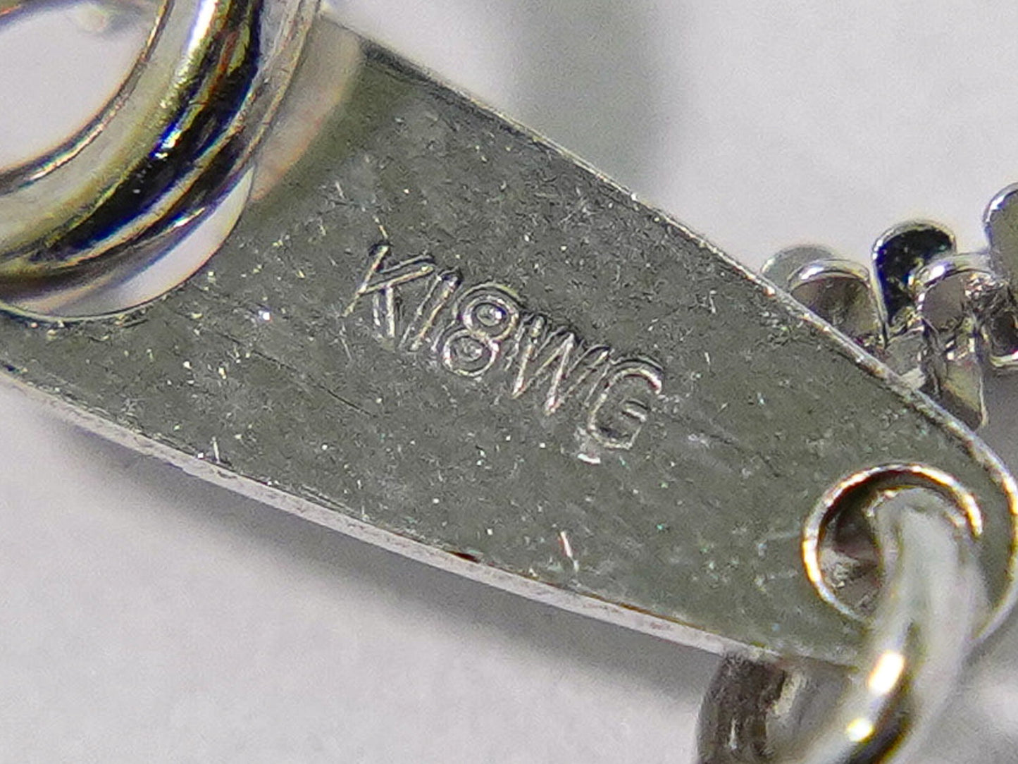 オパール 4.30ct ダイヤモンド 0.23ct K18 WG ネックレス グリーン