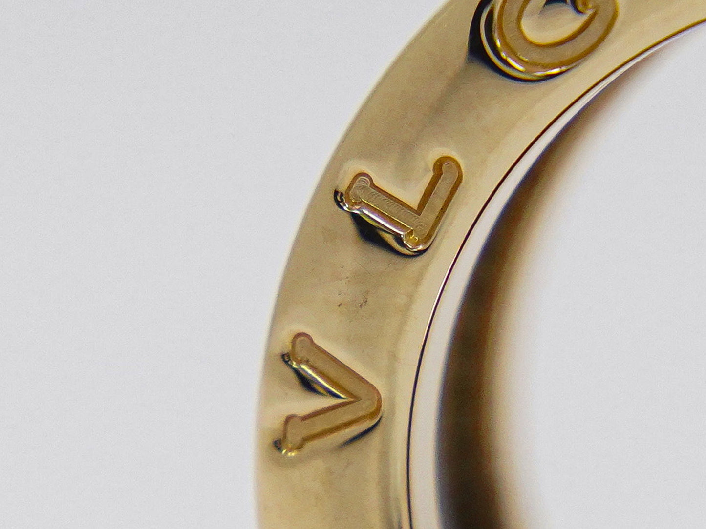 BVLGARI B-ZERO1 Au750 PG セラミック リング 51 10号 ピンクゴールド ブラック