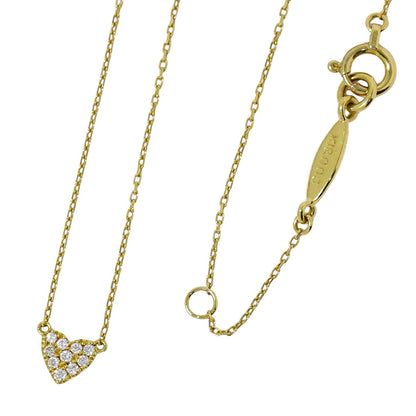 AHKAH ハート モチーフ ダイヤモンド 0.05ct K18 YG ネックレス
