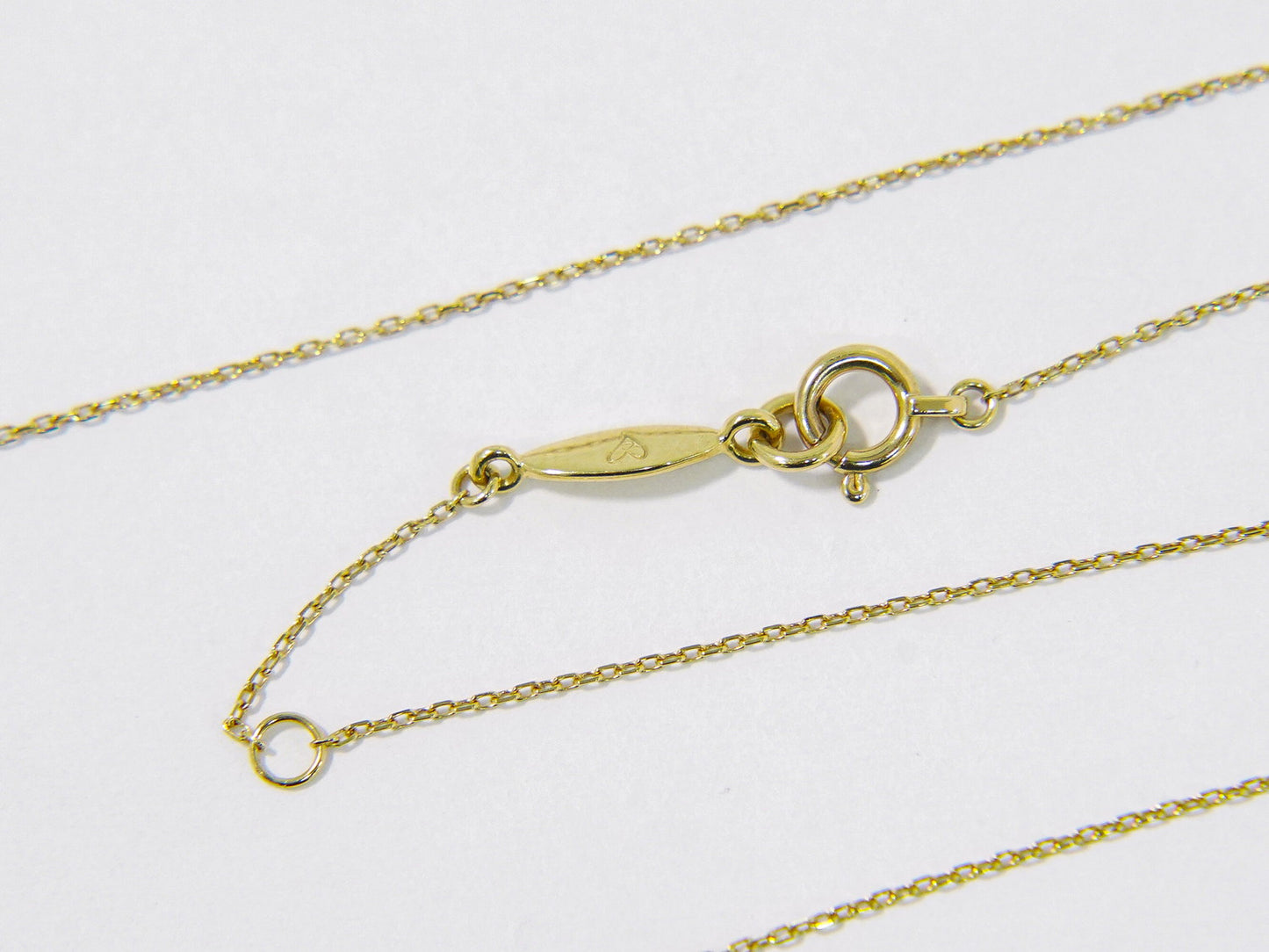 AHKAH ハート モチーフ ダイヤモンド 0.05ct K18 YG ネックレス