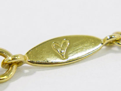 AHKAH ハート モチーフ ダイヤモンド 0.05ct K18 YG ネックレス