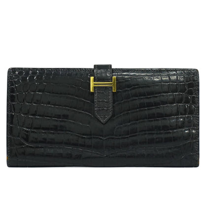 HERMES ベアン ニロティカス 長財布 ブラック
