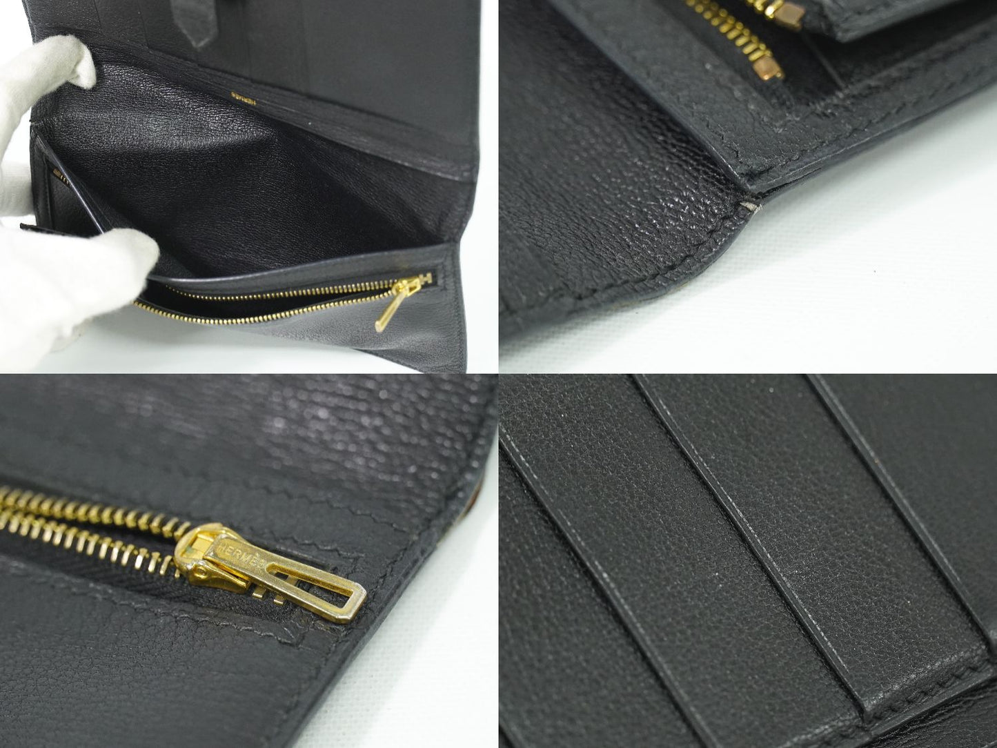 HERMES ベアン ニロティカス 長財布 ブラック