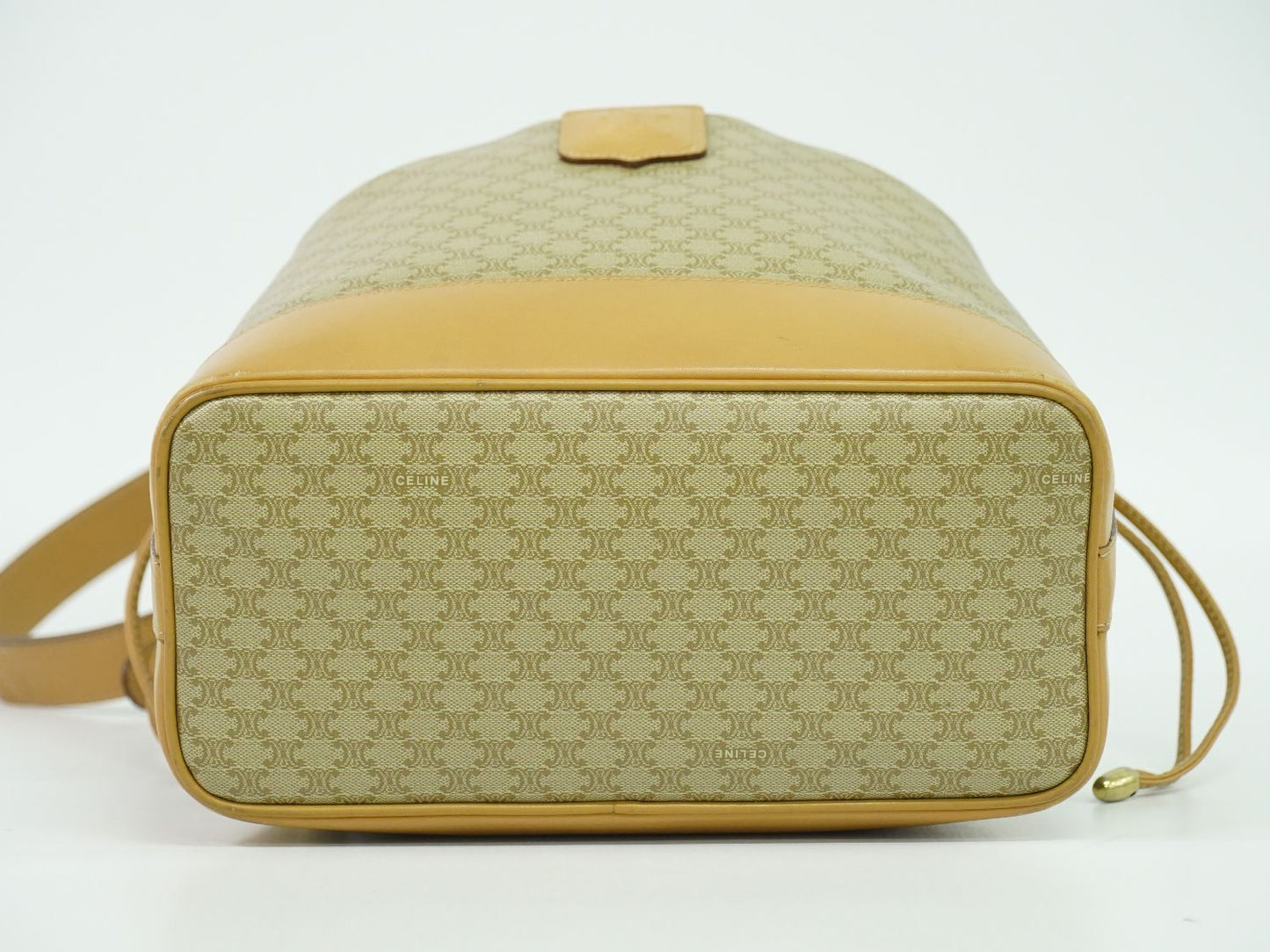 CELINE マカダム ショルダーバッグ ベージュ