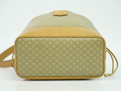 CELINE マカダム ショルダーバッグ ベージュ