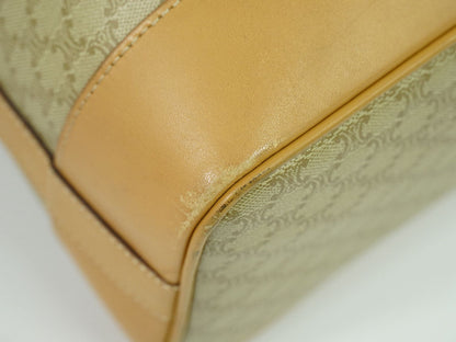 CELINE マカダム ショルダーバッグ ベージュ