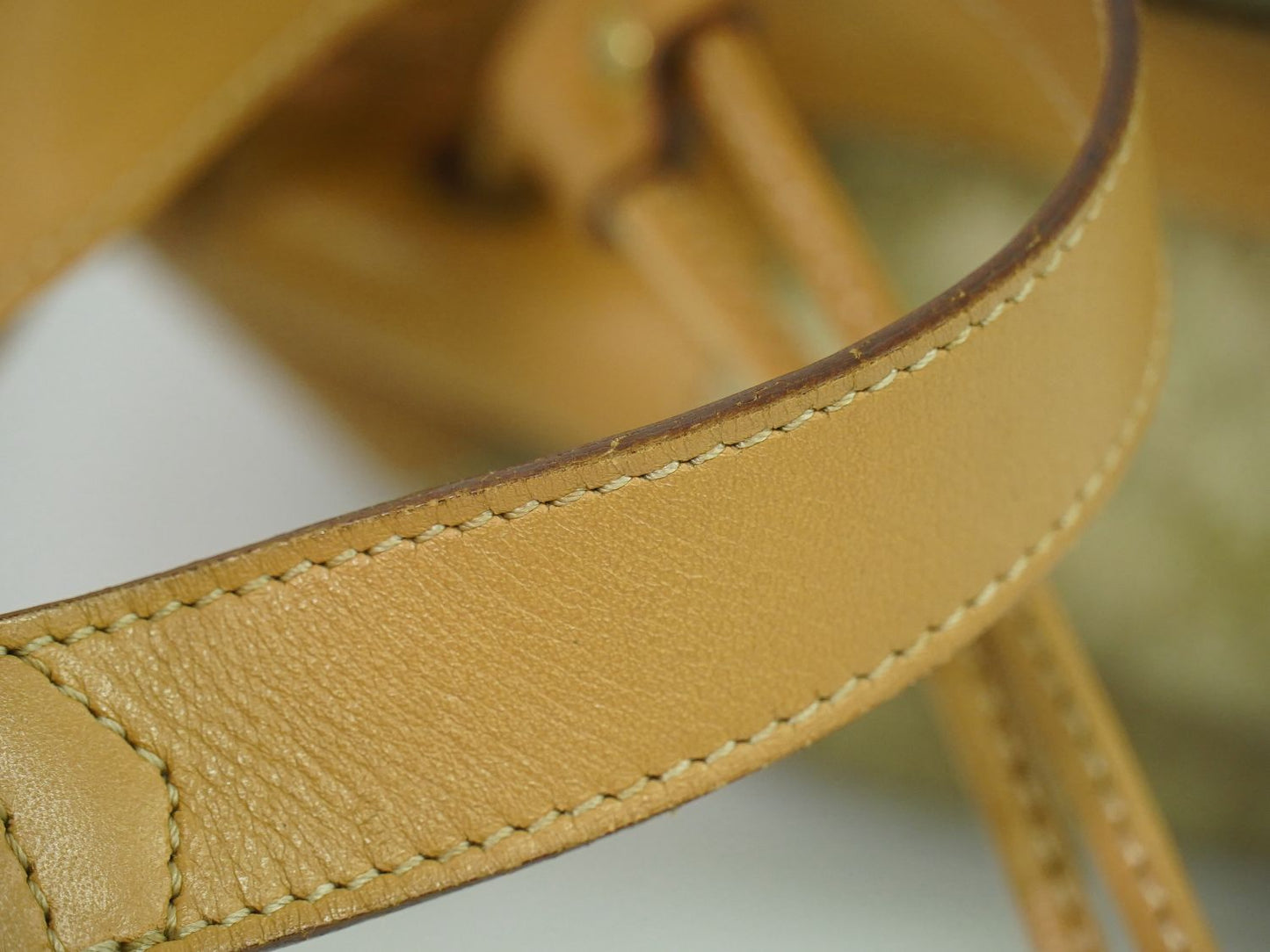 CELINE マカダム ショルダーバッグ ベージュ