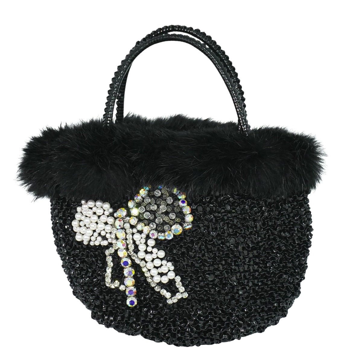 ANTEPRIMA リボンモチーフ ワイヤーバッグ ブラック ホワイト