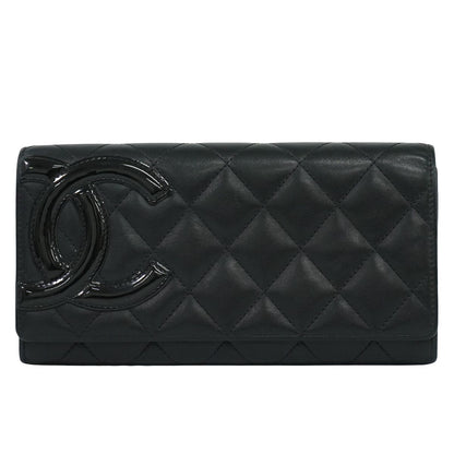 CHANEL ココマーク カンボンライン 長財布 ブラック