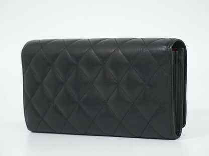 CHANEL ココマーク カンボンライン 長財布 ブラック