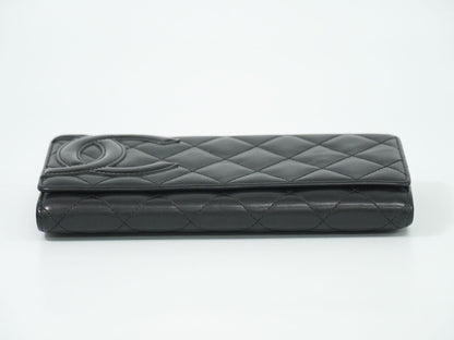 CHANEL ココマーク カンボンライン 長財布 ブラック