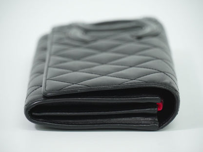 CHANEL ココマーク カンボンライン 長財布 ブラック