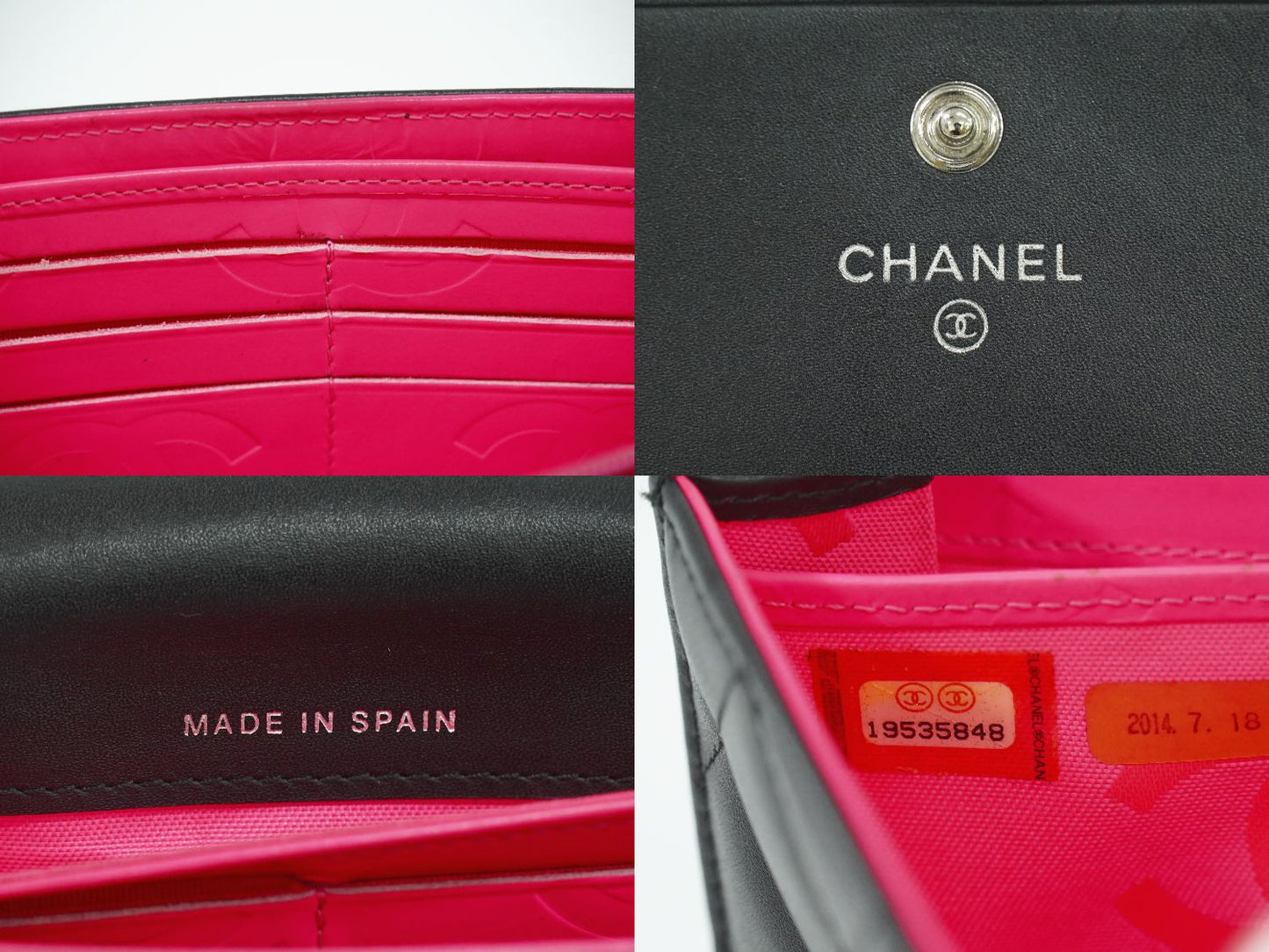 CHANEL ココマーク カンボンライン 長財布 ブラック