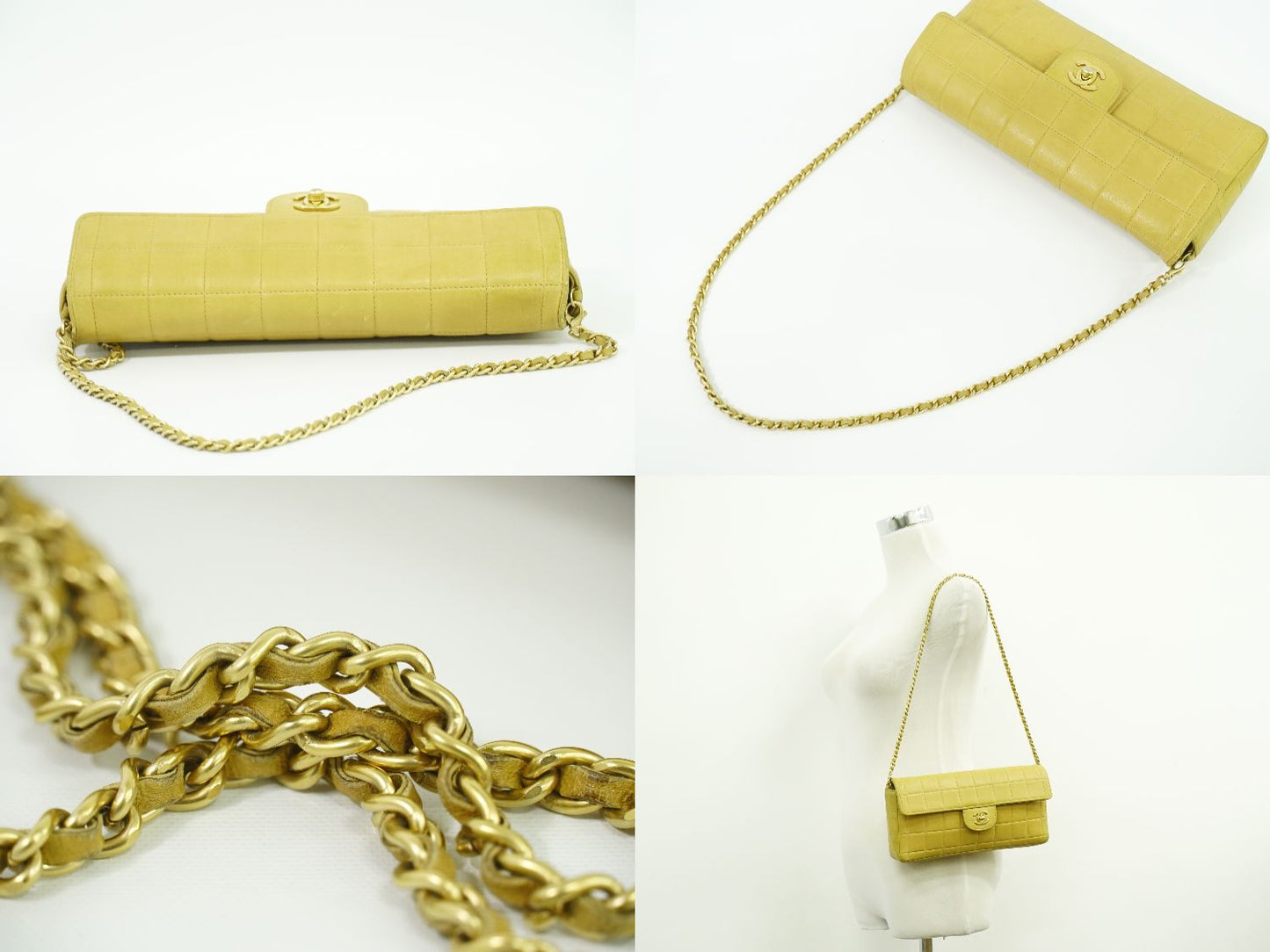 CHANEL チョコバー ショルダーバッグ ベージュ