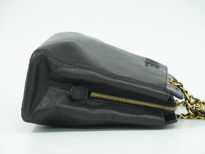 CHANEL ロゴ トートバッグ ブラック