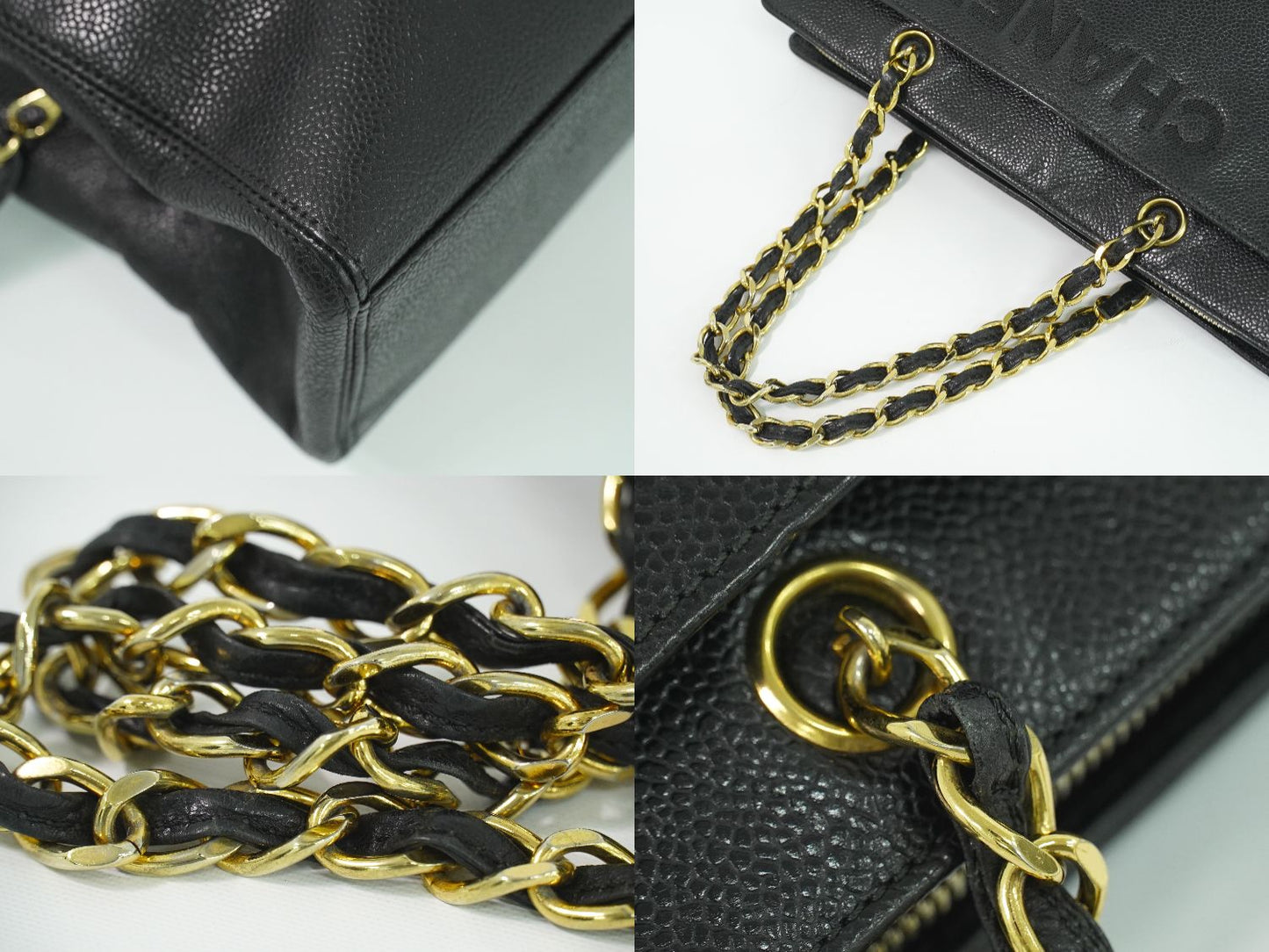 CHANEL ロゴ トートバッグ ブラック