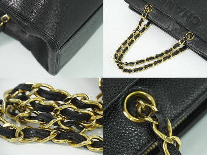 CHANEL ロゴ トートバッグ ブラック