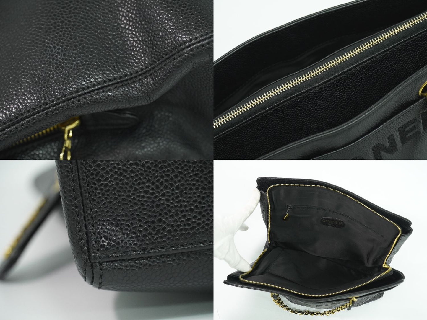 CHANEL ロゴ トートバッグ ブラック