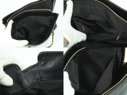 CHANEL ロゴ トートバッグ ブラック
