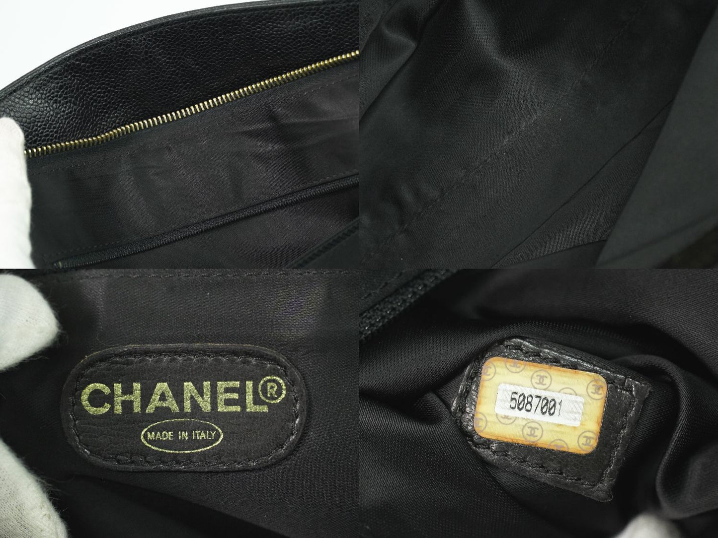 CHANEL ロゴ トートバッグ ブラック