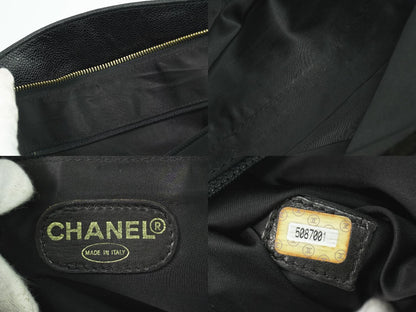 CHANEL ロゴ トートバッグ ブラック
