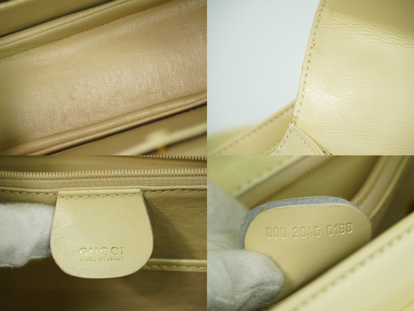 GUCCI バンブー 2WAY ショルダーバッグ アイボリー